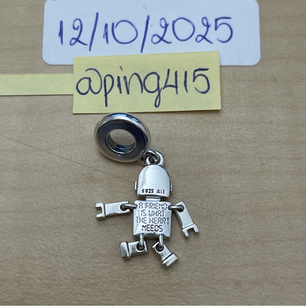 Pandora Bestie Bot Robot Dangle Charm - Picture 6 of 11